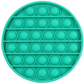 Jucarie antistres din silicon, Pop it now, forma cerc Verde, 13 cm, Urban Trends ®
